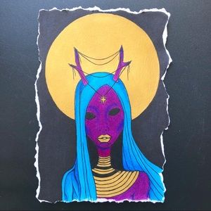 “Coils” Moon Spirit Art Print 5” by 7”